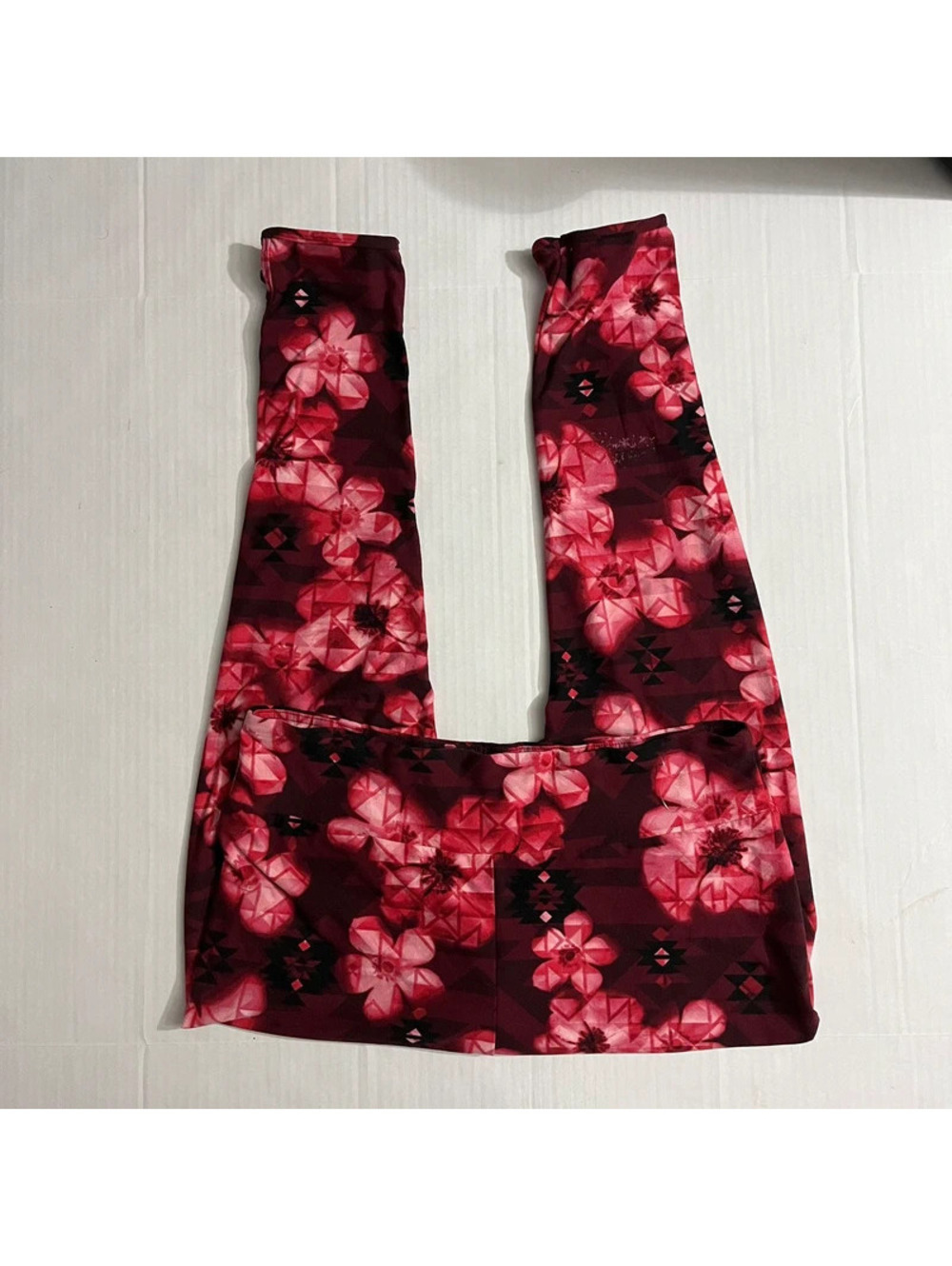 Y2K Floral Pink Leggings womens XXL